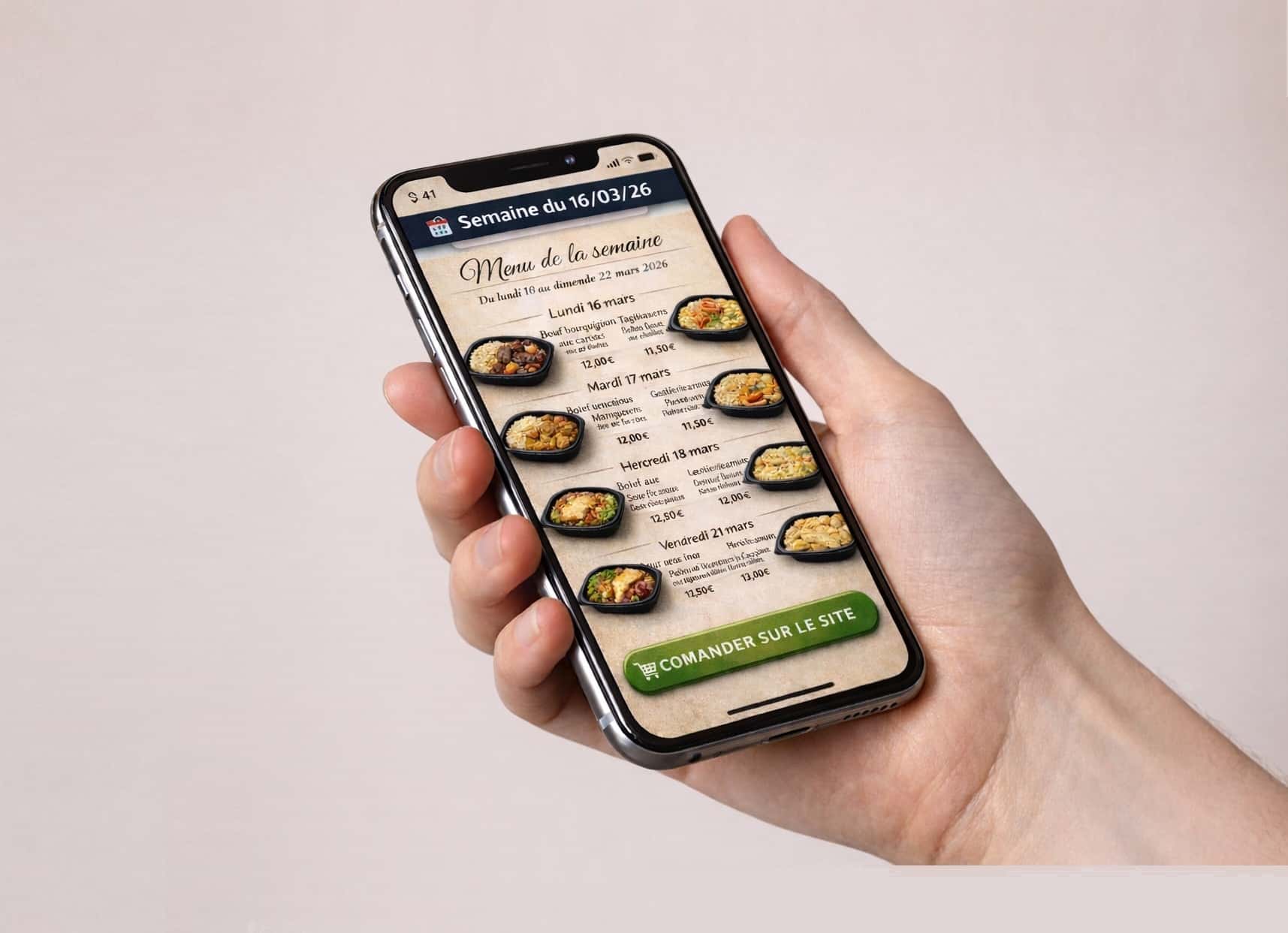 commander repas en ligne